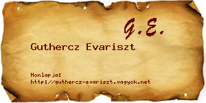 Guthercz Evariszt névjegykártya